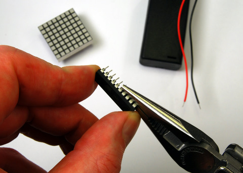 Bend all pins of the ATtiny2313 flat