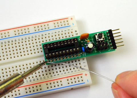 Solder the header rows