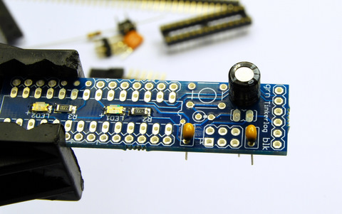 Insert capacitors Insert capacitors