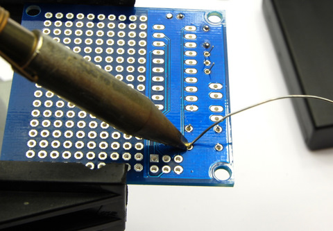 Solder the button Solder the button